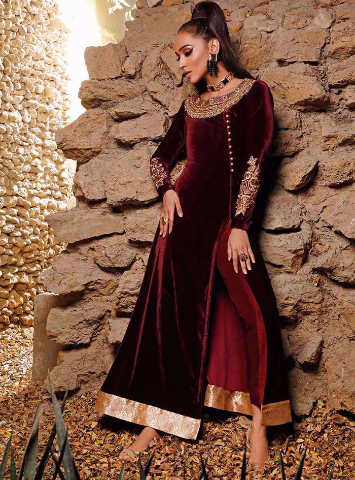 Zainab Chottani | Semi-Formals | Alizarin Crimson - House of Ayeza