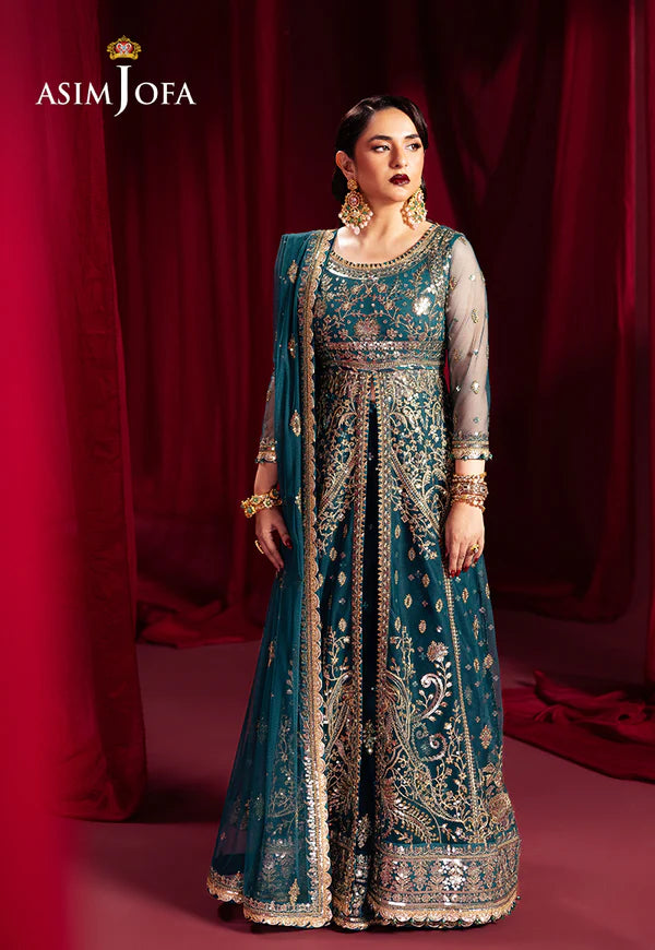 Asim Jofa | Makhmal | AJMV-09 EMBROIDERED VELVET 3 PCS - House of Ayeza