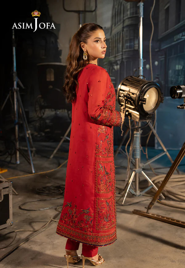 Asim Jofa | Luxury Festive Rejoice | AJLFF-12 Embroidered Paper Cotton 2 Pcs - House of Ayeza