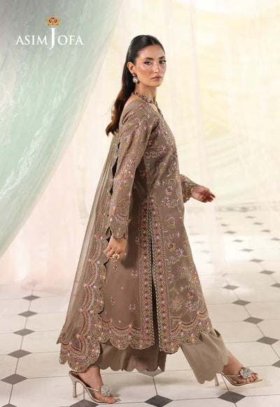 Asim Jofa | En Vogue | AJUEV-10 EMBROIDERED SPUN RAW SILK - House of Ayeza