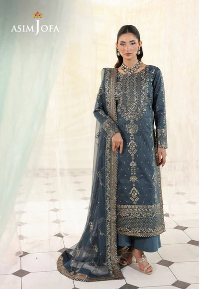 Asim Jofa | En Vogue | AJUEV-08 EMBROIDERED COTTON - House of Ayeza