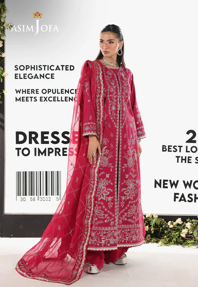 Asim Jofa | En Vogue | AJUEV-15 EMBROIDERED SILK - House of Ayeza