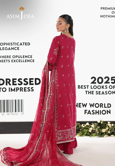 Asim Jofa | En Vogue | AJUEV-15 EMBROIDERED SILK - House of Ayeza