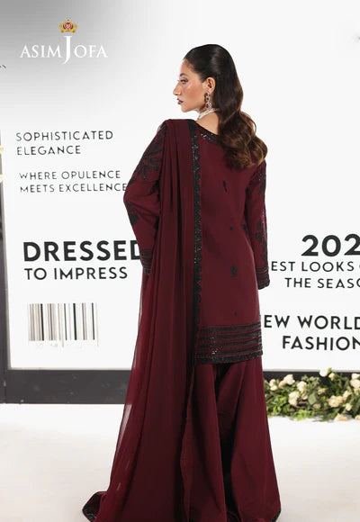 Asim Jofa | En Vogue | AJUEV-05 EMBROIDERED SILK - House of Ayeza