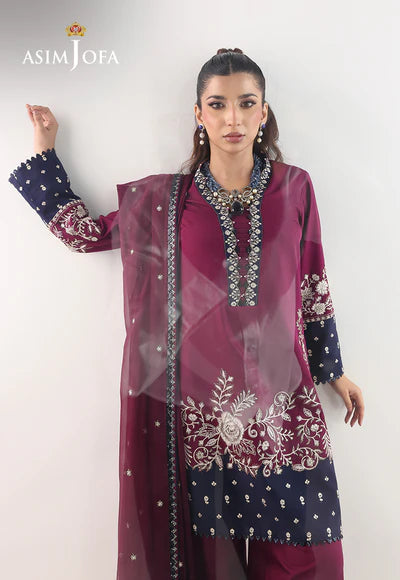 Asim Jofa | En Vogue | AJUEV-02 EMBROIDERED SILK - House of Ayeza
