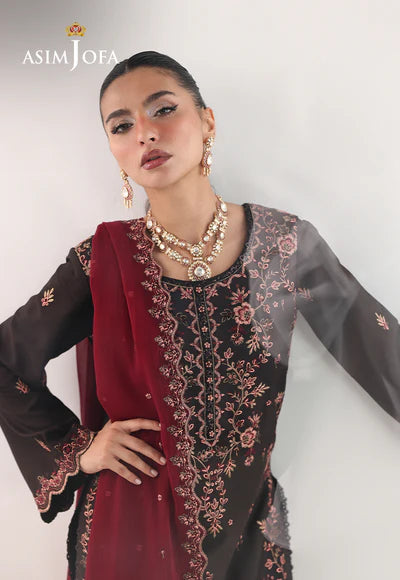 Asim Jofa | En Vogue | AJUEV-01 EMBROIDERED SILK - House of Ayeza