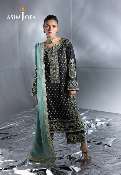 Asim Jofa | En Vogue | AJUEV-13 EMBROIDERED SILK - House of Ayeza