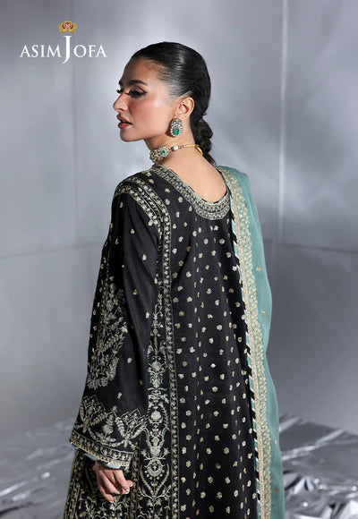 Asim Jofa | En Vogue | AJUEV-13 EMBROIDERED SILK - House of Ayeza