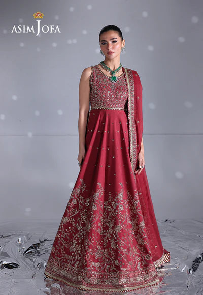 Asim Jofa | En Vogue | AJUEV-07 EMBROIDERED CREPE - House of Ayeza