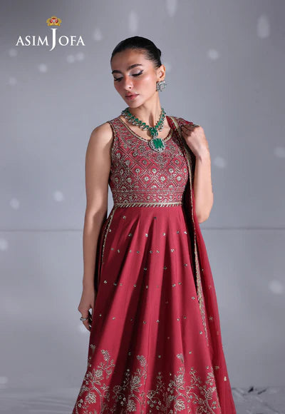 Asim Jofa | En Vogue | AJUEV-07 EMBROIDERED CREPE - House of Ayeza