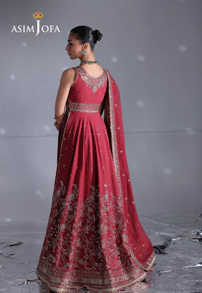 Asim Jofa | En Vogue | AJUEV-07 EMBROIDERED CREPE - House of Ayeza