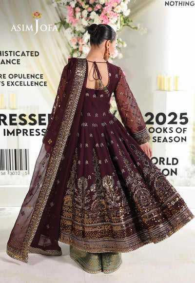 Asim Jofa | En Vogue | AJUEV-09 EMBROIDERED CHIFFON - House of Ayeza