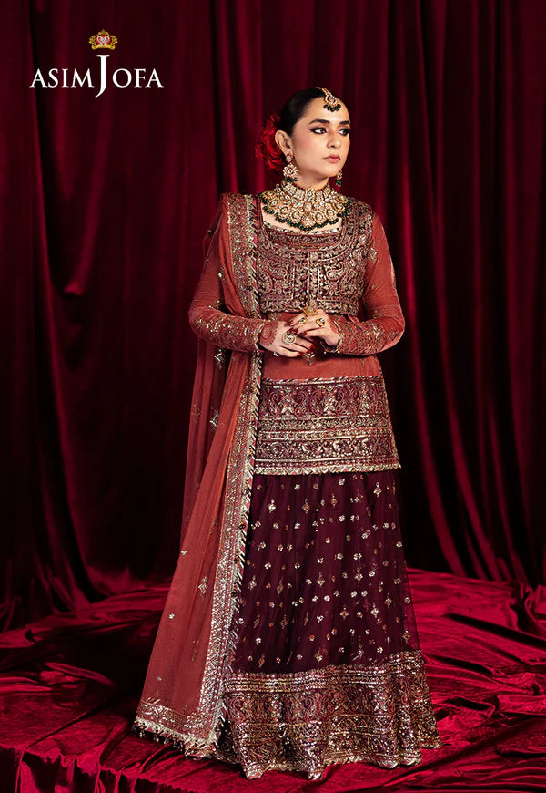 Asim Jofa | Makhmal | AJMV-04 EMBROIDERED VELVET 3 PCS - House of Ayeza