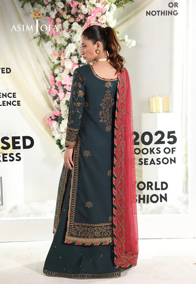 Asim Jofa | En Vogue | AJUEV-12 EMBROIDERED SILK - House of Ayeza