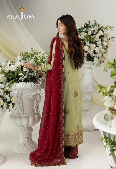 Asim Jofa | Izel | AJIZL-04 EMBROIDERED RAW SILK 3 PCS - House of Ayeza