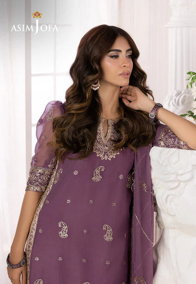 Asim Jofa | Izel | AJIZL-16 EMBROIDERED CHIFFON 3 PCs - House of Ayeza