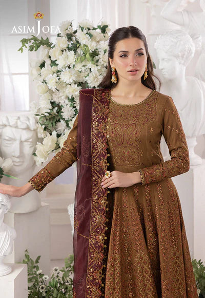 Asim Jofa | Izel | AJIZL-13 EMBROIDERED SPUN RAW SILK 3 PCS - House of Ayeza