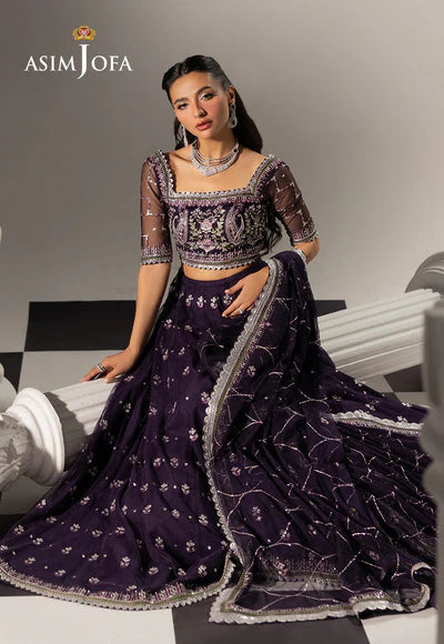 Asim Jofa | Izel | AJIZL-15 EMBROIDERED NET 3 PCS - House of Ayeza