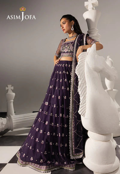 Asim Jofa | Izel | AJIZL-15 EMBROIDERED NET 3 PCS - House of Ayeza