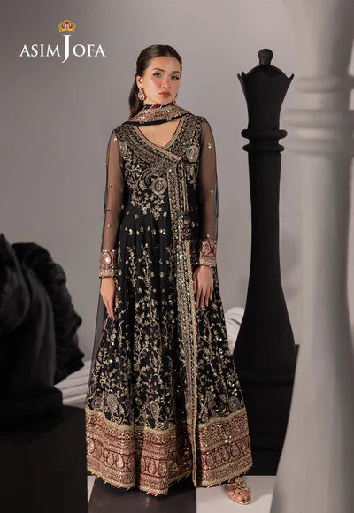 Asim Jofa | Izel | AJIZL-03 EMBROIDERED NET 3 PCS - House of Ayeza