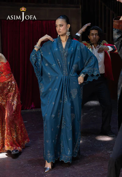 Asim Jofa | Festive Opulence | AJFO-01 EMBROIDERED BOSKI SILK 1 PC - House of Ayeza