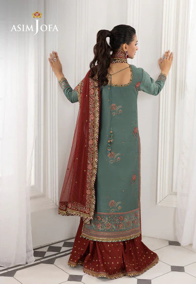 Asim Jofa | Izel | AJIZL-07 EMBROIDERED COTTON SILK 3 PCS - House of Ayeza