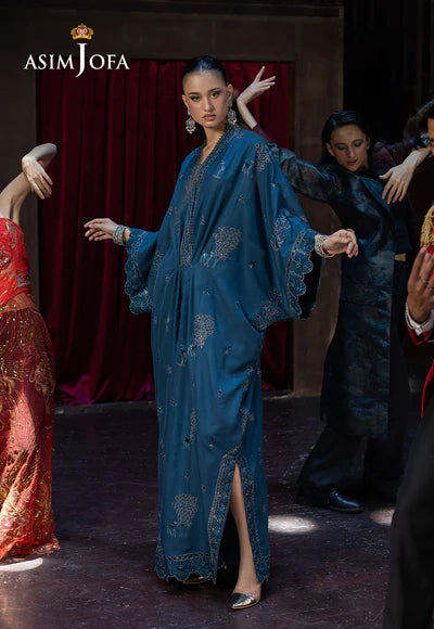 Asim Jofa | Festive Opulence | AJFO-01 EMBROIDERED BOSKI SILK 1 PC - House of Ayeza