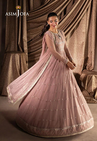 Asim Jofa | Izel | AJIZL-01 EMBROIDERED NET 3 PCS - House of Ayeza