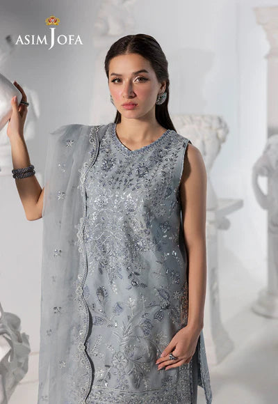 Asim Jofa | Izel | AJIZL-17 EMBROIDERED BOSKI SILK 3 PCS - House of Ayeza
