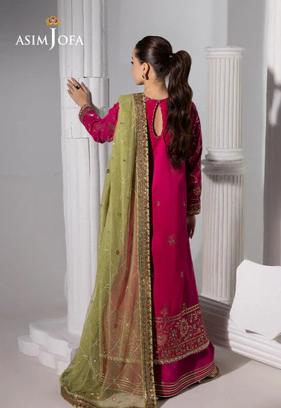 Asim Jofa | Izel | AJIZL-06 EMBROIDERED RAW SILK 3 PCS - House of Ayeza