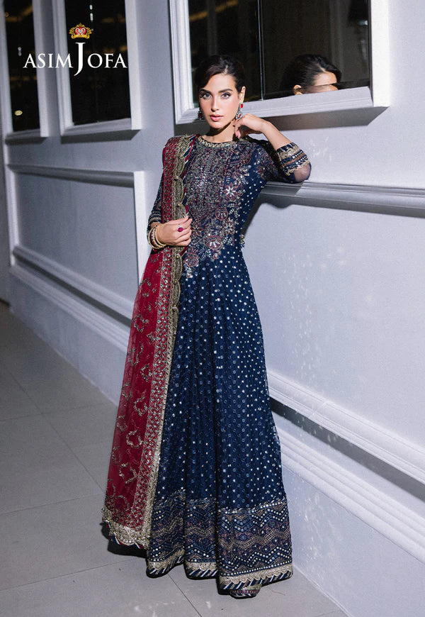 Asim Jofa | Festive 25 | AJFF-05 EMBROIDERED NET 3 PCS