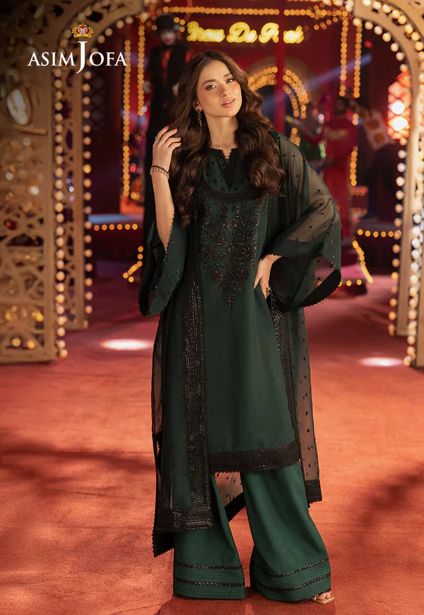 Asim Jofa | Luxury Festive Drop 3 | AJLLF-06 Embroidered Chiffon 2 Pcs - House of Ayeza
