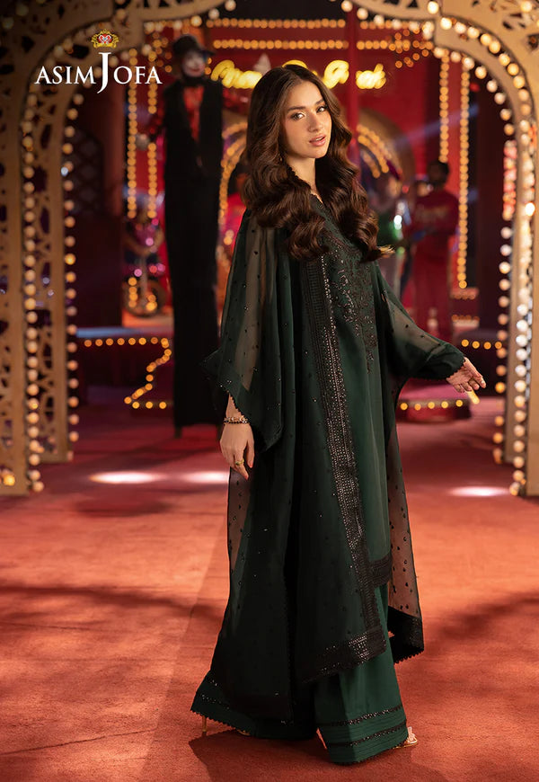 Asim Jofa | Luxury Festive Drop 3 | AJLLF-06 Embroidered Chiffon 2 Pcs - House of Ayeza