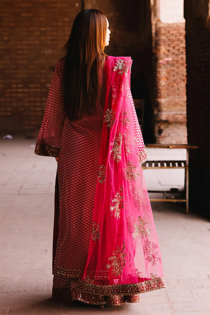 Charizma | Mi-Amor Ready to Wear | 3-PC Embroidered Chiffon Suit CMA-5-115A - House of Ayeza