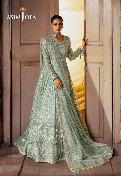 Asim Jofa | Bekhudi | AJKB-07 EMBROIDERED NET 3 PCS - House of Ayeza