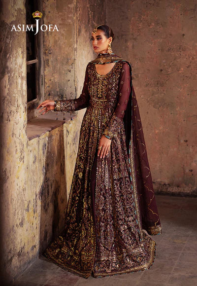 Asim Jofa | Bekhudi | AJKB-08 EMBROIDERED NET 3 PCS - House of Ayeza