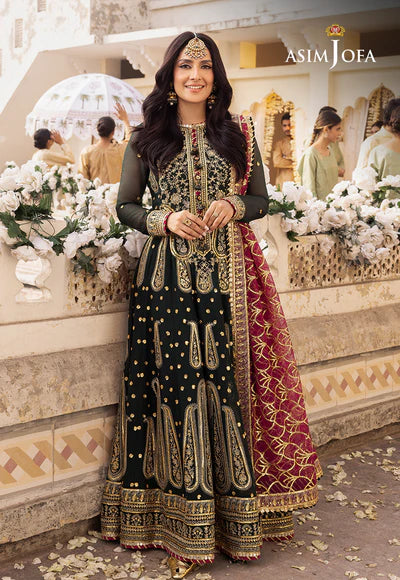 Asim Jofa | Shehnai Festive |  EMBROIDERED CHIFFON 3 PCS | AJSH-11 - House of Ayeza