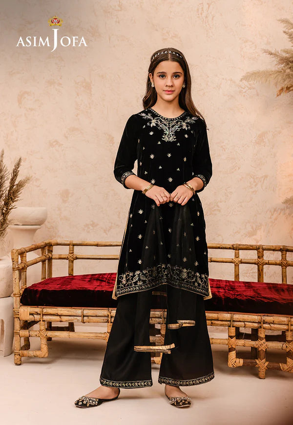 Asim Jofa | Velvet | AJKV-01 EMBROIDERED VELVET 3 PCS