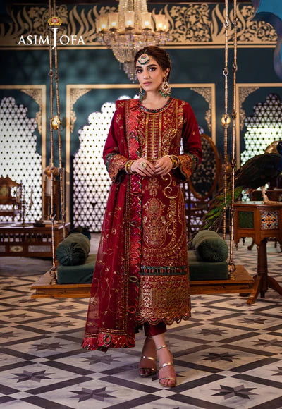 Asim Jofa | Uraan | EMBROIDERED LAWN 3 PCS | AJFI-21 - House of Ayeza