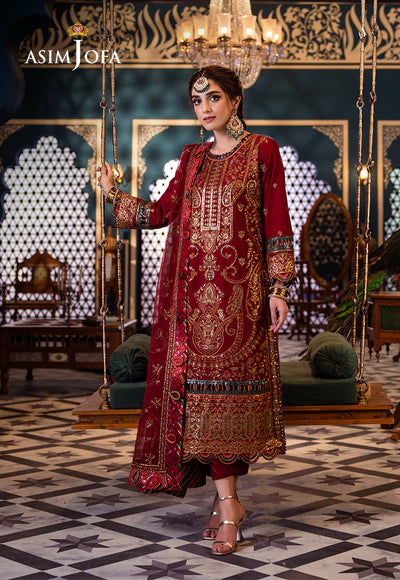 Asim Jofa | Uraan | EMBROIDERED LAWN 3 PCS | AJFI-21 - House of Ayeza