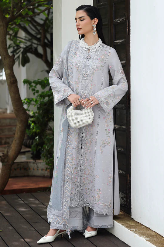 Qalamkar | Qline Linen 2025 | KL-02 HAZE - House of Ayeza