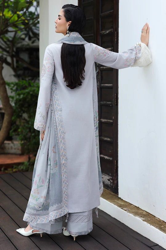 Qalamkar | Qline Linen 2025 | KL-02 HAZE - House of Ayeza