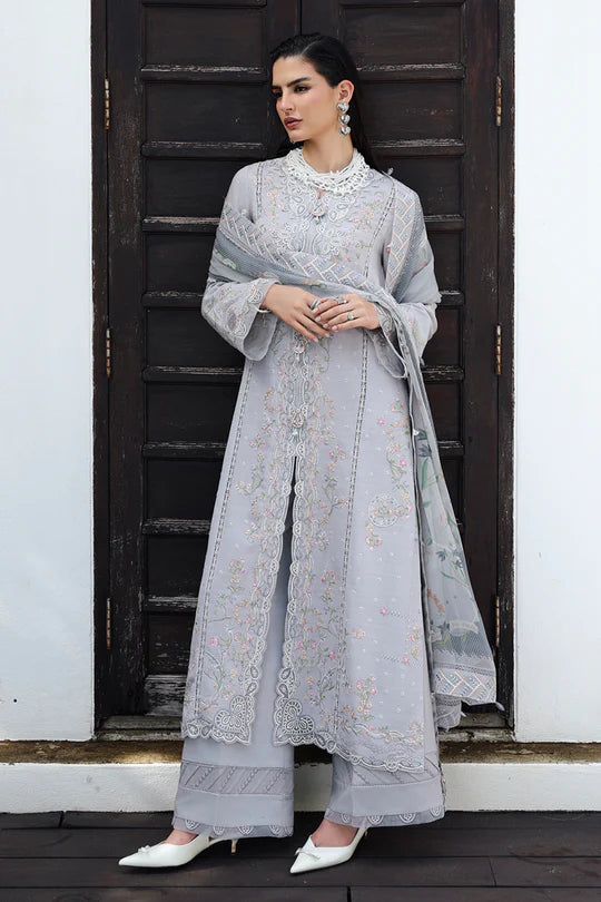 Qalamkar | Qline Linen 2025 | KL-02 HAZE - House of Ayeza
