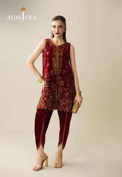 Asim Jofa | Makhmal Velvet 25 | AJULM-05 Embroidered Velvet 3 Pcs