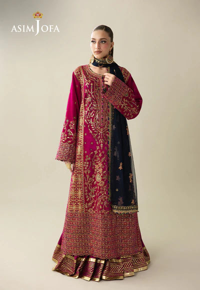 Asim Jofa | Makhmal Velvet 25 | AJULM-03 Embroidered Velvet 3 Pcs