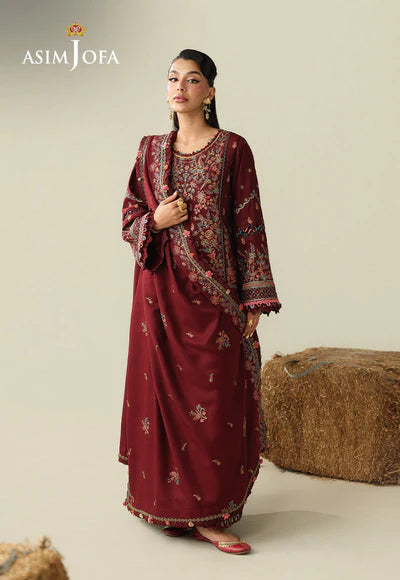 Asim Jofa | Kashmiri Collection 25 | AJULK-08 Embroidered Rod 3 Pcs