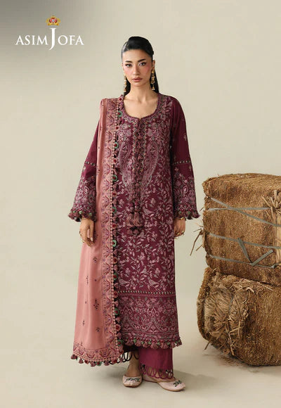 Asim Jofa | Kashmiri Collection 25 | AJULK-06 Embroidered Rod 3 Pcs