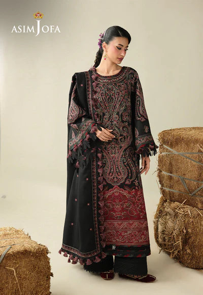 Asim Jofa | Kashmiri Collection 25 | AJULK-0! Embroidered Herringbone 3 Pcs