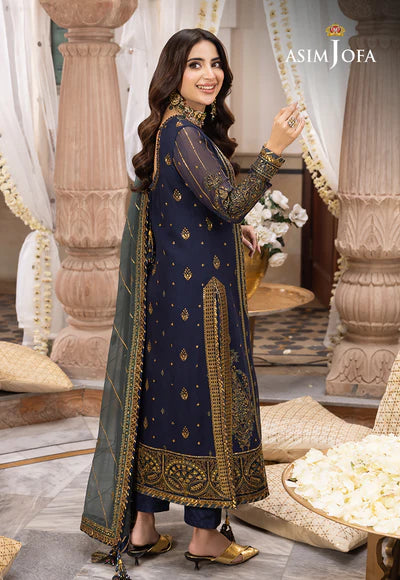 Asim Jofa | Shehnai Festive |  EMBROIDERED CHIFFON 3 PCS | AJSH-12 - House of Ayeza