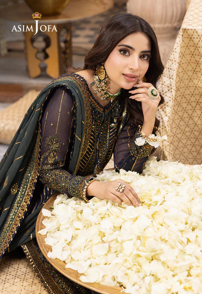 Asim Jofa | Shehnai Festive |  EMBROIDERED CHIFFON 3 PCS | AJSH-12 - House of Ayeza